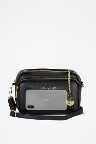 Sac bandoulière en cuir Tabita - Noir