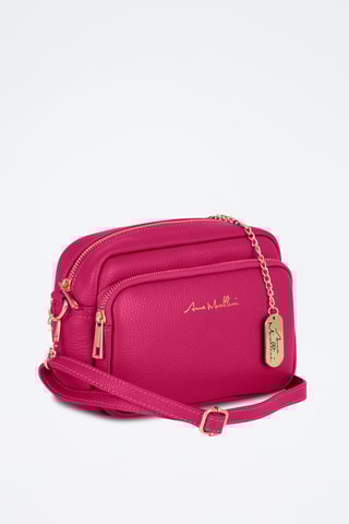 Sac bandoulière en cuir Tabita - Fuchsia
