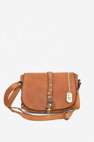 Sac bandoulière en cuir Luigia - Argenté, doré et marron