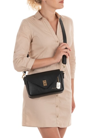 Sac bandoulière en cuir Terina - Noir