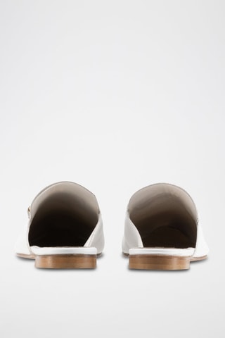 Mules en cuir Giulisa - Anna Morellini - Blanc et doré