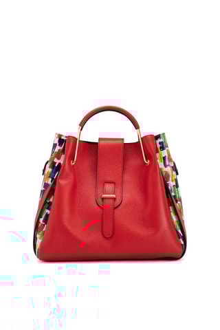 Sac à main en cuir Anna Signature \#016 - Anna Morellini - Rouge