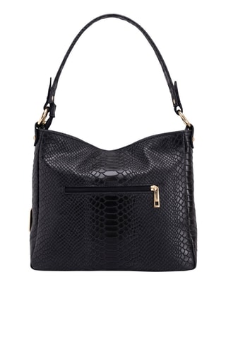 Sac porté épaule en cuir Dania - Anna Morellini - Doré et noir