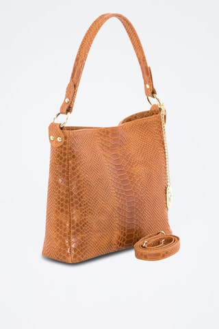 Sac porté épaule en cuir Dania - Anna Morellini - Marron