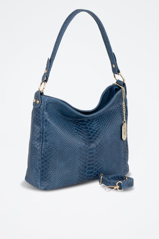 Sac porté épaule en cuir Dania - Anna Morellini - Bleu
