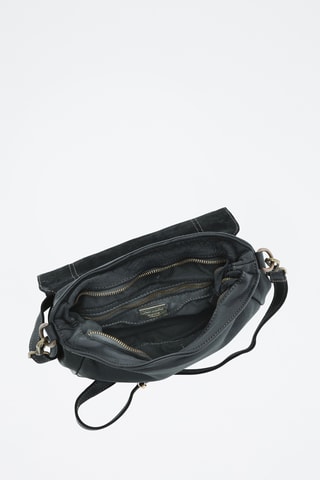 Sac bandoulière en cuir Leandra - Noir