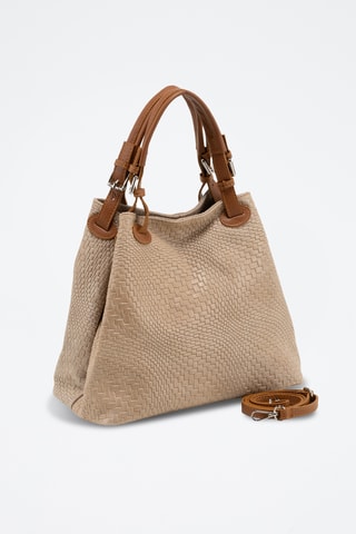 Cabas en cuir Sarzana - Beige