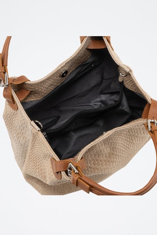 Cabas en cuir Sarzana - Beige