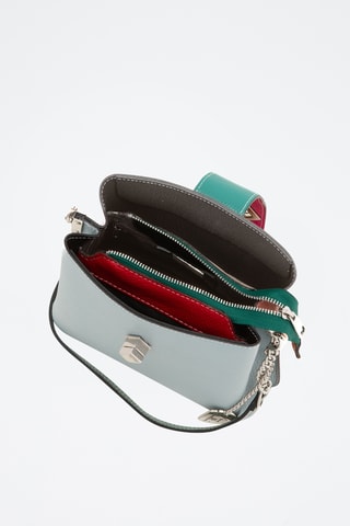 Sac bandoulière en cuir Elianna - Bleu