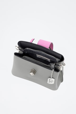 Sac bandoulière en cuir Elianna - Gris