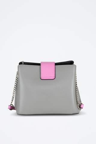 Sac bandoulière en cuir Elianna - Gris