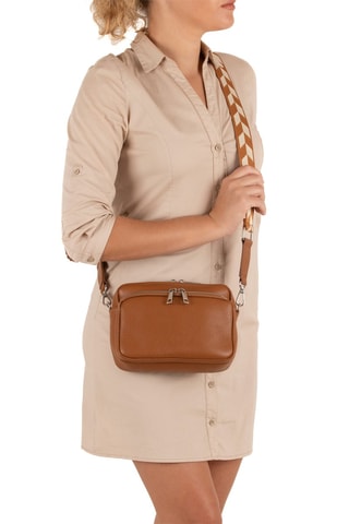 Sac bandoulière en cuir Erminia - Anna Morellini - Marron