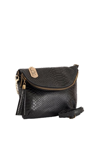Sac bandoulière en cuir Lydia - Noir