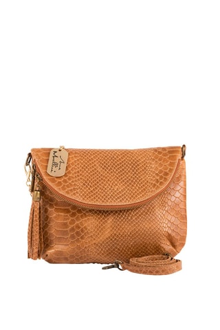 Sac bandoulière en cuir Lydia - Marron