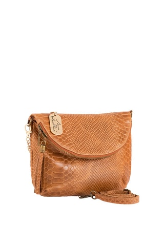 Sac bandoulière en cuir Lydia - Marron