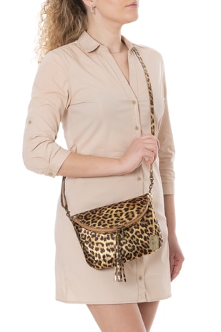 Sac bandoulière en cuir Malvina - Doré