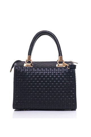 Sac à main en cuir Viola - Noir