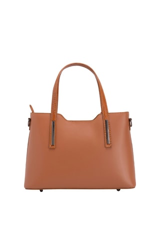 Cabas en cuir Corinna - Bleu, gris et marron