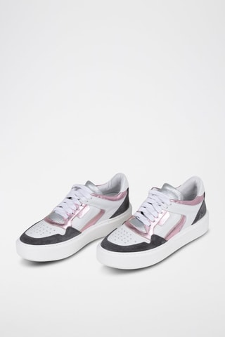 Baskets en cuir Ludia - Anna Morellini - Blanc et gris