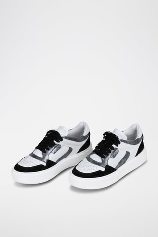 Baskets en cuir Ludia - Anna Morellini - Blanc et noir