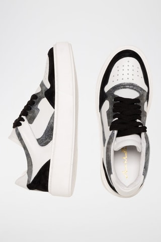 Baskets en cuir Ludia - Anna Morellini - Blanc et noir