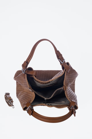 Sac à main en cuir Fosdinovo - Anna Morellini - Marron