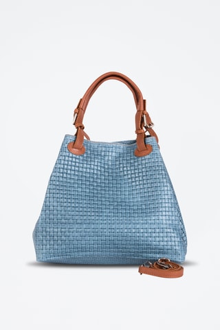 Sac à main en cuir Fosdinovo - Anna Morellini - Bleu