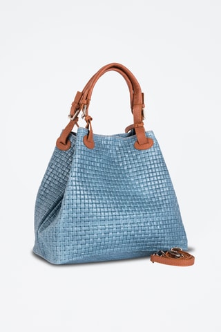 Sac à main en cuir Fosdinovo - Anna Morellini - Bleu