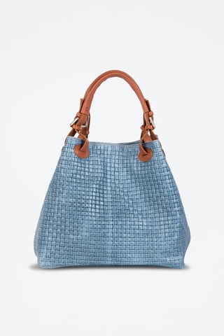 Sac à main en cuir Fosdinovo - Anna Morellini - Bleu