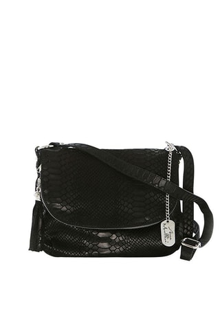 Sac bandoulière en cuir Elena - Anna Morellini - Noir