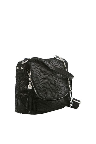 Sac bandoulière en cuir Elena - Anna Morellini - Noir