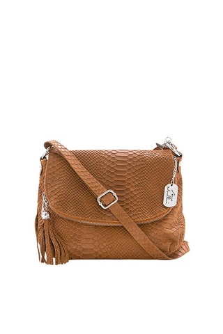 Sac bandoulière en cuir Elena - Anna Morellini - Marron