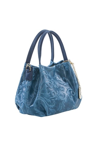 Sac à main en cuir Clarissa - Bleu