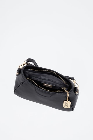 Sac bandoulière en cuir Manfrina - Noir