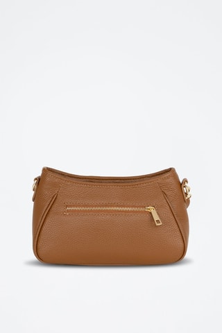 Sac bandoulière en cuir Manfrina - Marron