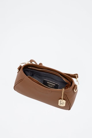 Sac bandoulière en cuir Manfrina - Marron