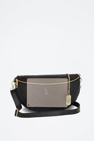 Sac banane en cuir Rufina - Noir