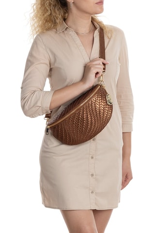 Sac banane en cuir Rufina - Marron