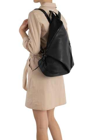 Sac à dos en cuir Aureliana - Anna Morellini - Noir