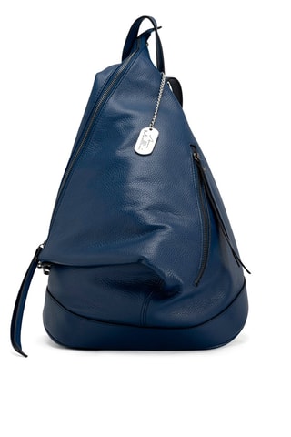 Sac à dos en cuir Aureliana - Anna Morellini - Bleu