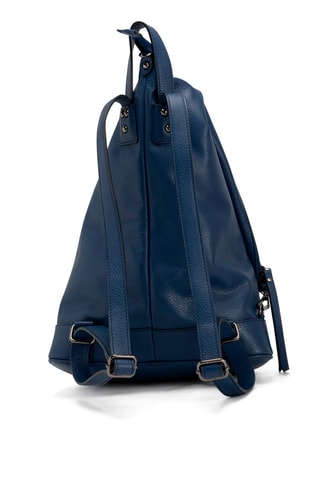 Sac à dos en cuir Aureliana - Anna Morellini - Bleu