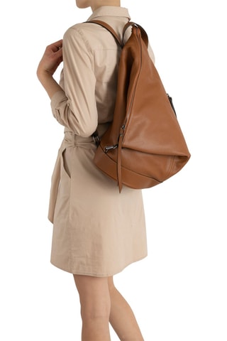 Sac à dos en cuir Aureliana - Anna Morellini - Marron