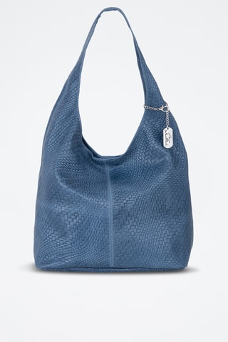 Sac porté épaule en cuir Palladia - Bleu