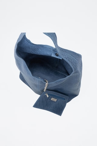 Sac porté épaule en cuir Palladia - Bleu