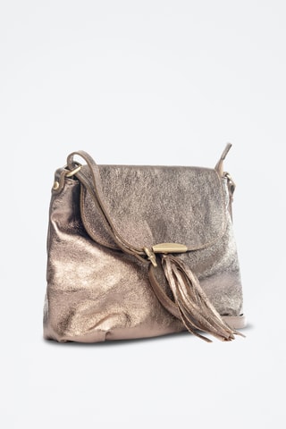 Sac bandoulière en cuir Serra Dolcedorme - Anna Morellini - Argenté