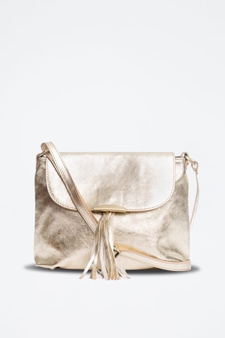 Sac bandoulière en cuir Serra Dolcedorme - Anna Morellini - Doré