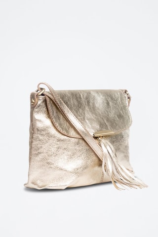Sac bandoulière en cuir Serra Dolcedorme - Anna Morellini - Doré