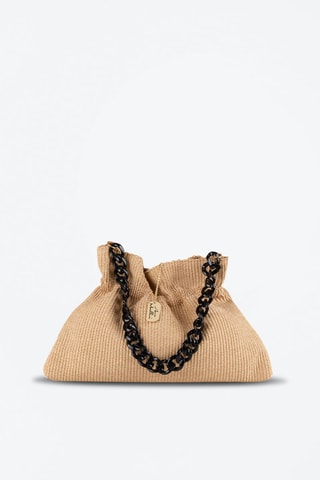 Sac porté épaule Edmonda - Anna Morellini - Beige et noir