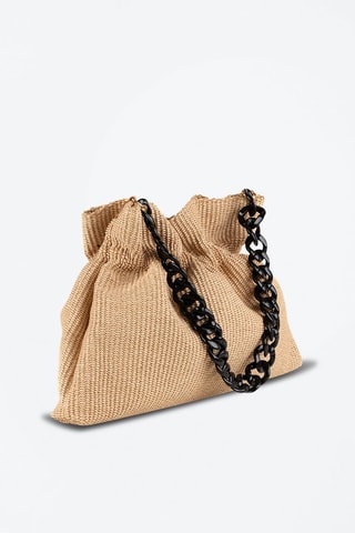 Sac porté épaule Edmonda - Anna Morellini - Beige et noir