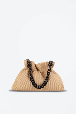 Sac porté épaule Edmonda - Anna Morellini - Beige et noir